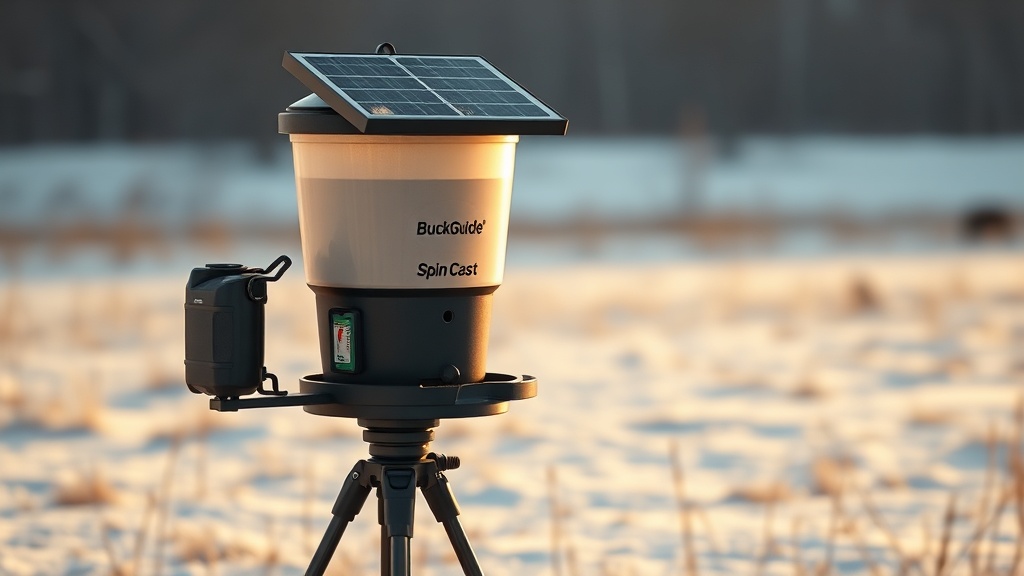 Winter Performance of Solar Panels on BuckGuide 300lb Spin-Cast Feeder