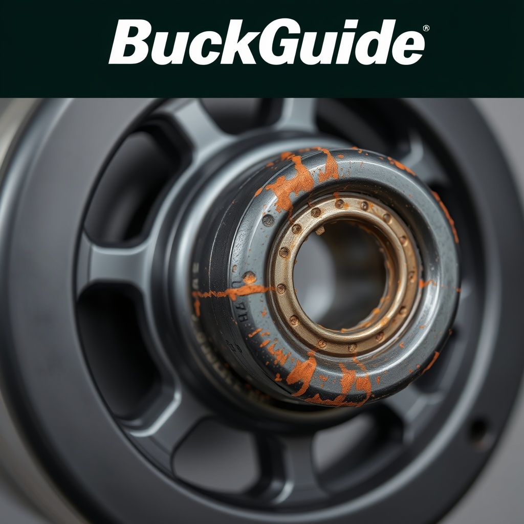<clean photorealistic photo of a BuckGuide 300lb Spin-Cast Feeder motor showing corrosion
