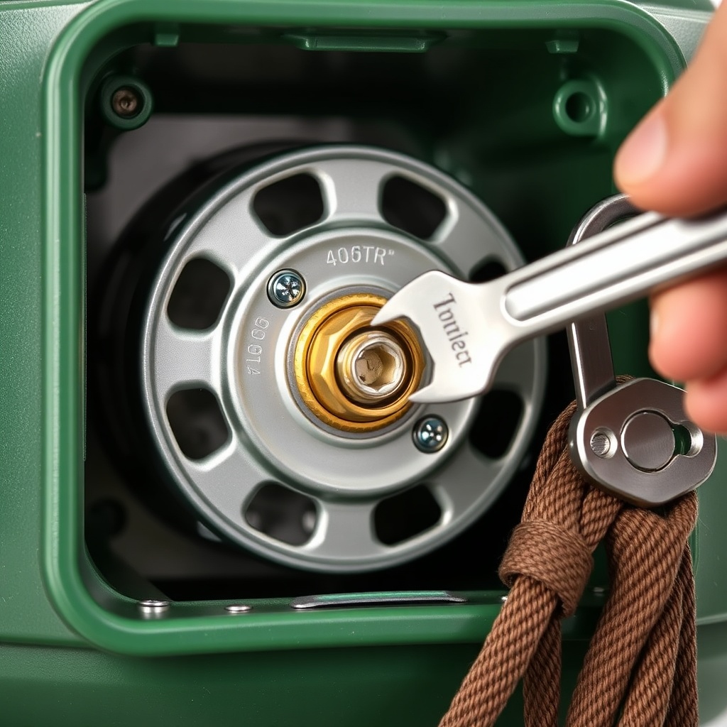 Close-up photograph of a Hunter 450lb feeder motor housing opened