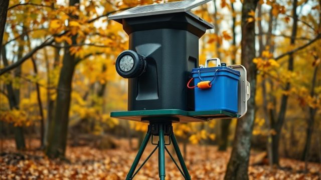 Solar Panel Battery Charging Optimization for BuckGuide 300lb Spin-Cast Feeder