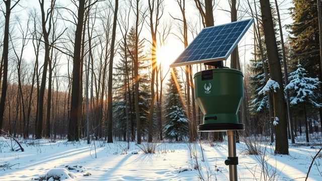 Optimal Solar Panel Mounting Angle for BuckGuide 300lb Spin-Cast Feeder