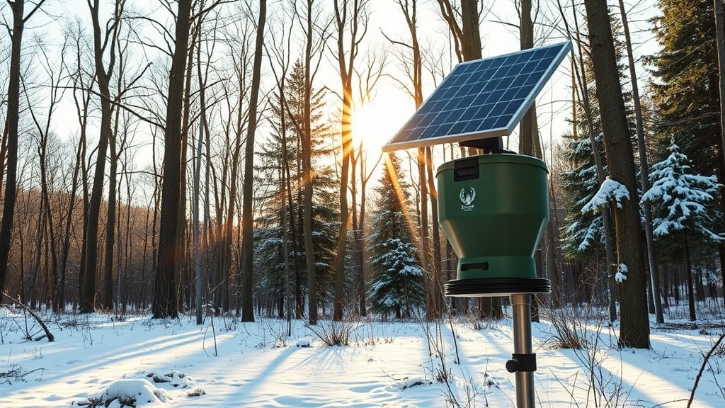 Optimal Solar Panel Mounting Angle for BuckGuide 300lb Spin-Cast Feeder