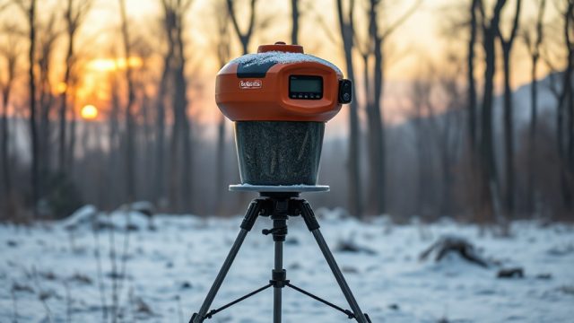 Winter Deer Feeding Schedule for BuckGuide 300lb Spin-Cast Feeder